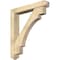 Ekena Millwork Merced Arts and Crafts Rough Sawn Bracket w/ Offset Brace, Douglas Fir, 6"W x 36"D x 40"H BKT0604X36X40MRC03RDF - alternate 1